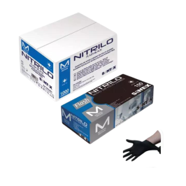 Powder-free Nitrile Gloves Flash Black 100u - 6g. REF GD23. Santex