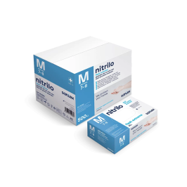 Extra strong and extra long powder-free blue nitrile gloves 50u - 11.5g. Ref GD25. Santex