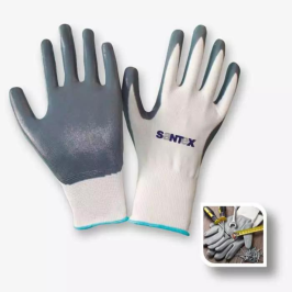 Industrial Nylon Gloves with Nitrile 120u Ref GR10
