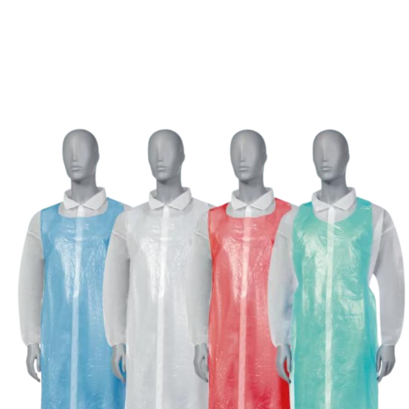 Polyethylene apron 18 microns blue, white, red or green 1000u Ref EWA / EBA SANTEX