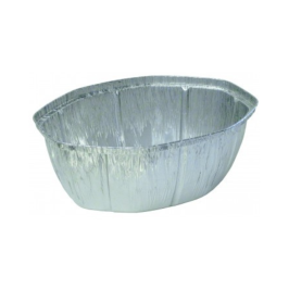 Oval Aluminum Container Chicken Lid 2500CC 192X137/H 84 5x100 Ref.ALBAO0000002