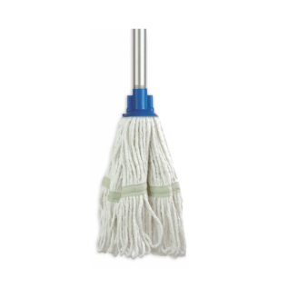 Extra white cotton mops, folded, white band, 185 grs. ref, 100320 Cisne
