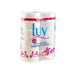 Soft household toilet paper. 6 rolls. Laminate Luy. Ref HGEX2C23