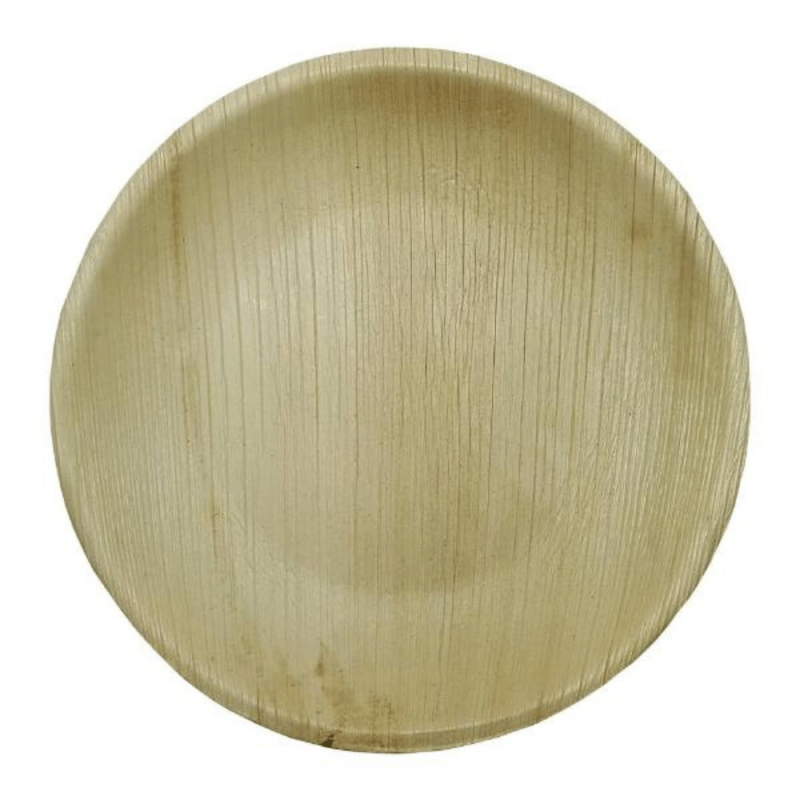 Round palm leaf plate 180mm (Box: 25 units) Ref: PLHOPA000001