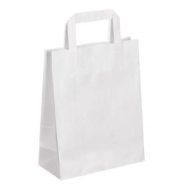 copy of WHITE PAPER BAG FLAT HANDLE/B.ANCHACM 26x14x32 cm (250 Units per box ) ref: BOPASA000010