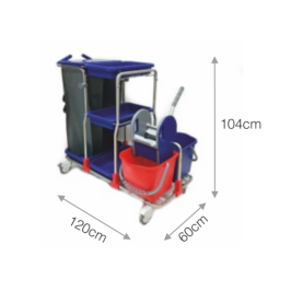 Complete Stainless Multipurpose Trolley Ref. 400112, Cisne